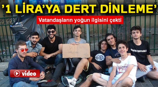 Gençlerden  ’1 lira’ya dert dinleme’ hizmeti