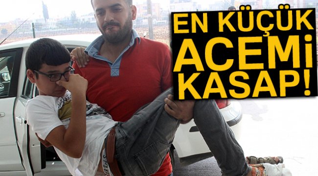 En küçük acemi kasap!