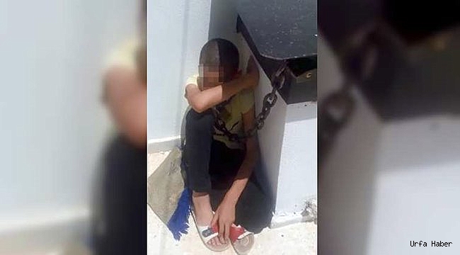 Oğlunu Zincire vuran baba gözaltına alındı