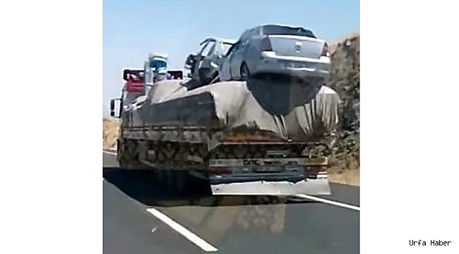 Kamyonun yükü sürücüleri korkuttu