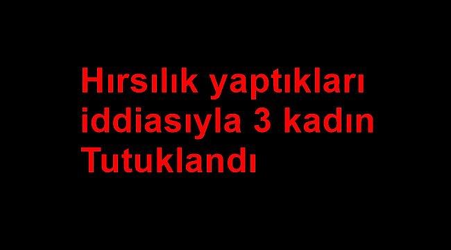 Hırsızlık yaptıkları iddiasıyla 3 kadın tutuklandı