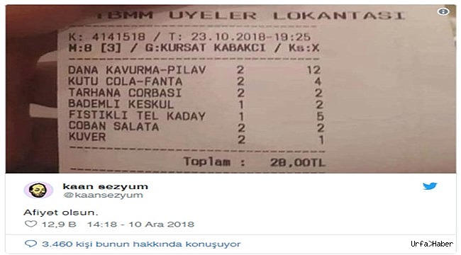 Meclis lokantasındaki fiyatlar sosyal medyayı salladı!