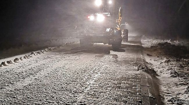 Karacadağ'da yoğun kar yağışı