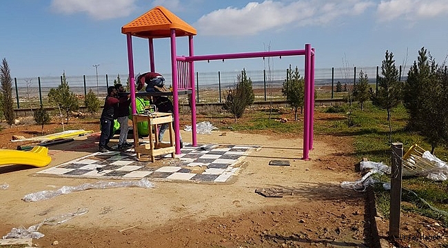 Karaköprü kırsalında çocuklar oyun parkına kavuşuyor