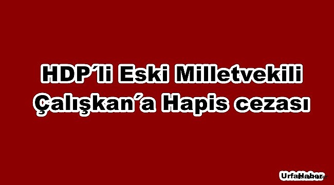HDP'li eski milletvekili Çalışkan'a hapis cezası
