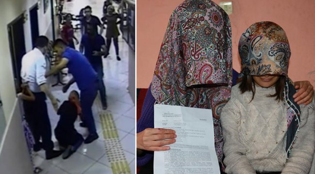 İcra müdürünün kadını dövme anı kamerada