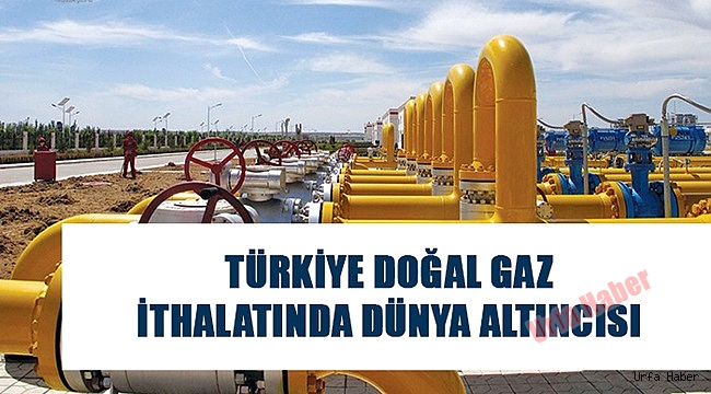 Türkiye doğal gaz ithalatında Dünya 6 sırada