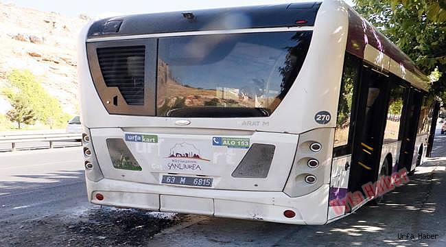 Şanlıurfa'da belediye otobüsünde yangın