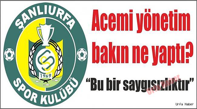 Yerel Basından, Urfaspor'a Tepki