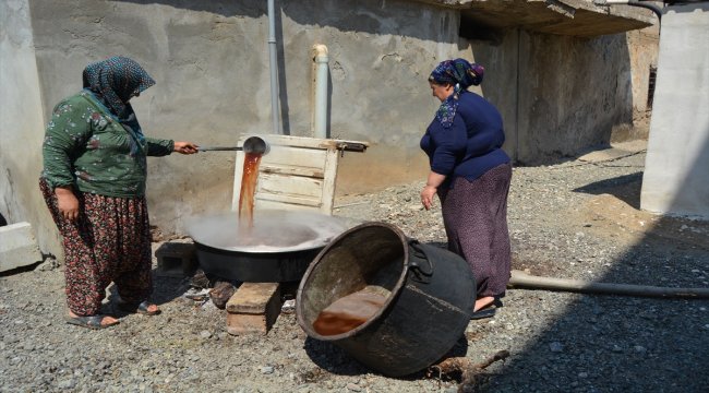 İslahiye'de üzüm pekmezi zamanı