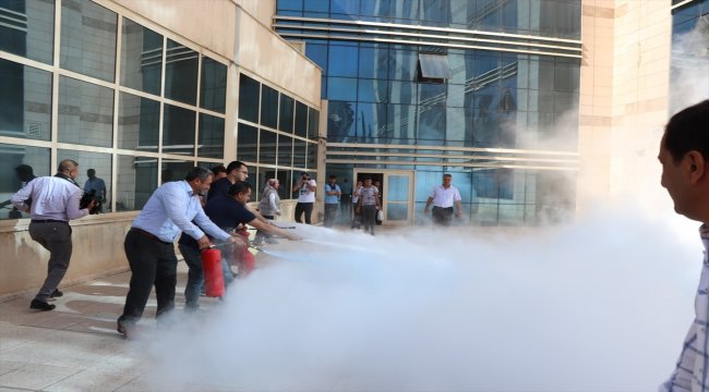 Siirt'te hastanede yangın tatbikatı