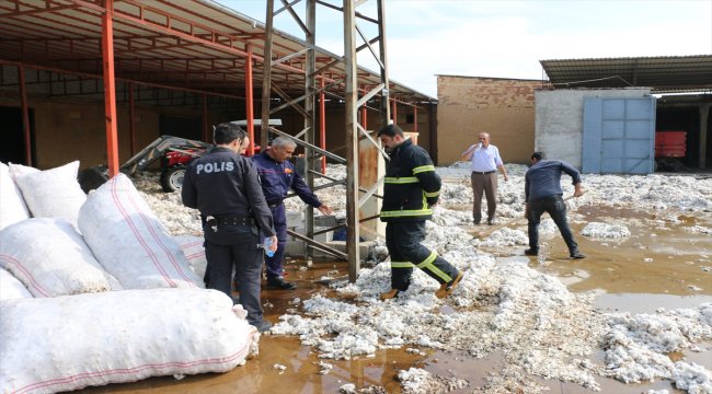 İslahiye'de çırçır fabrikası deposunda yangın