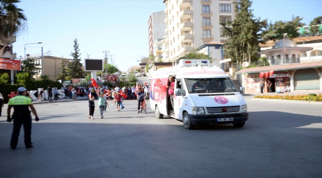 Kilis'te Barış Pınarı Harekatı'na destek yürüyüşü