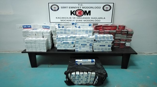 Siirt'te 5 bin 340 paket gümrük kaçağı sigara ele geçirildi