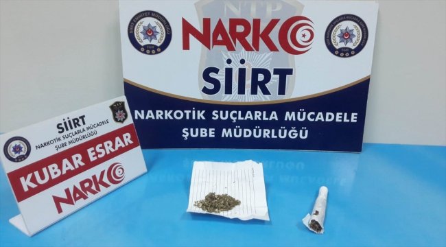 Siirt'teki uyuşturucu operasyonları