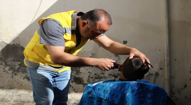 Haliliye Belediyesi'nden yetim çocuklara tıraş hizmeti