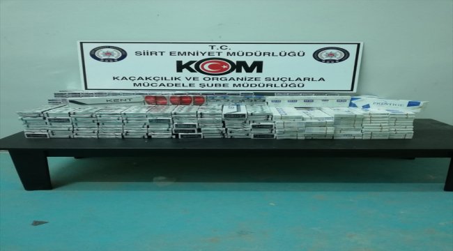 Siirt'te gümrük kaçağı sigara ele geçirildi