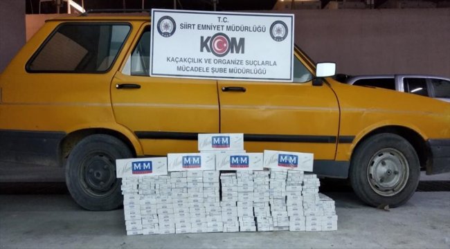 Siirt'te gümrük kaçak sigara ele geçirildi