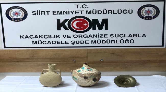 Siirt'te tarihi eser kaçakçılığı operasyonu