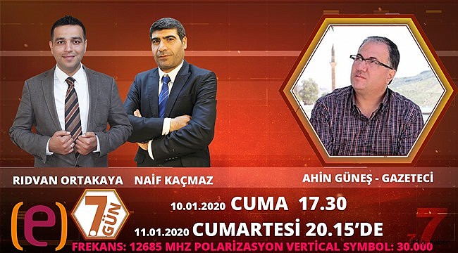 Ahin Güneş' Edessa TV'nin konuğu olacak