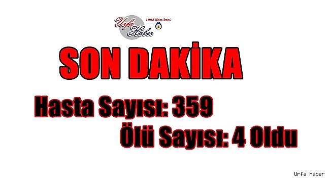 Türkiyede Hasta Sayısı: 359 Ölü 4 oldu