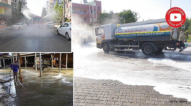 İki mahalle yıkanıp dezenfekte edildi