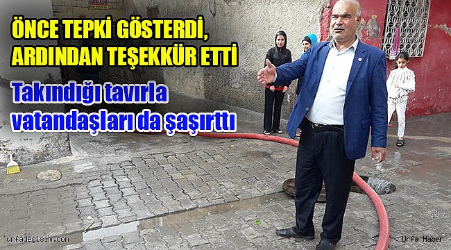 Mahalleliye şirin görünmek için tavrını değiştirdi