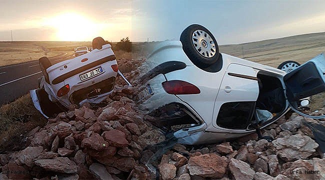 Devrilen araçta 6 kişi yaralandı