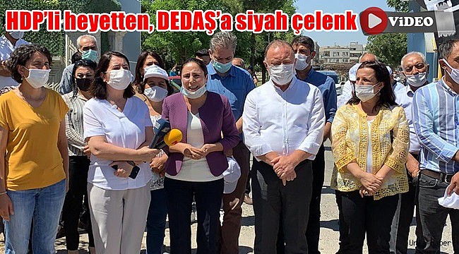HDP’li heyetten, DEDAŞ’a siyah çelenk