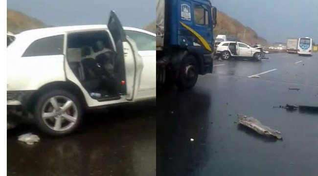 Otoyol da korkunç kaza...