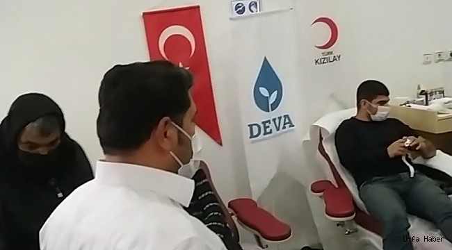 Deva Partisi'nden Urfa'da kan bağışına destek
