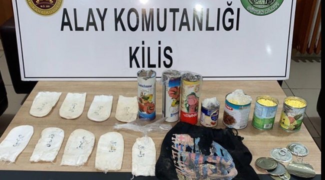 Suriye sınırında uyuşturucu ele geçirildi