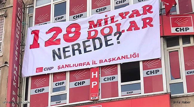 CHP'nin Urfa'da astığı pankart gece indirildi!