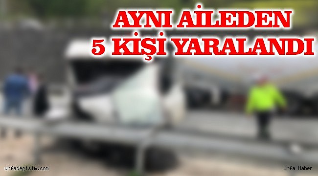 Otomobil devrildi! 5 kişi yaralandı