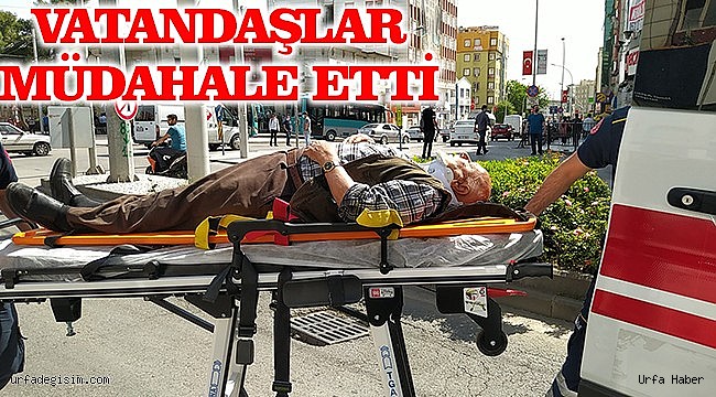 Otomobil, motosiklete çarptı! Yaşlı adam yaralandı!