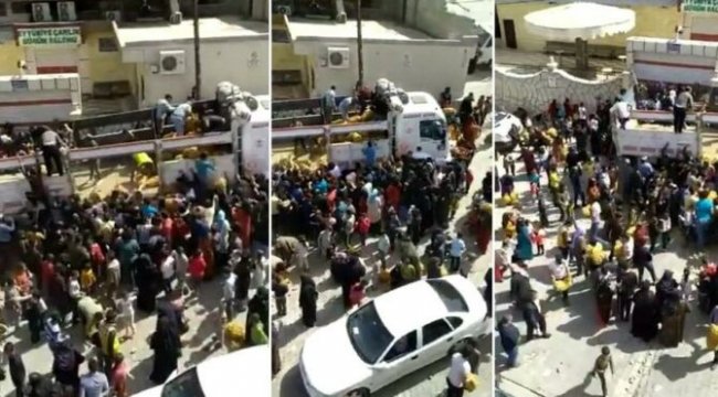 Patates dağıtımında izdiham