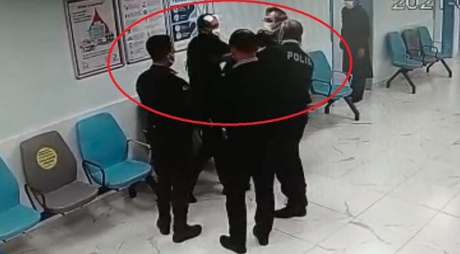 Sokakta darp edildi, hastanede polise tokat attı!
