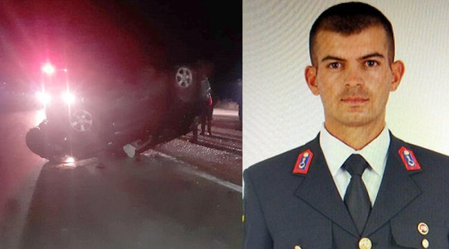 Trafik kazası yapan  Astsubay Çavuş Cihat Çevik hayatını kaybetti
