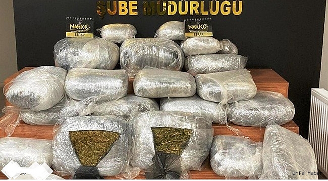 Şanlıurfa'da Kilolarca Esrar Ele Geçirildi