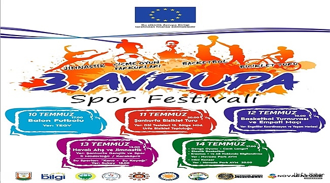 Şanlıurfa'da 3.Avrupa Spor Festivali Gerçekleştirilecek