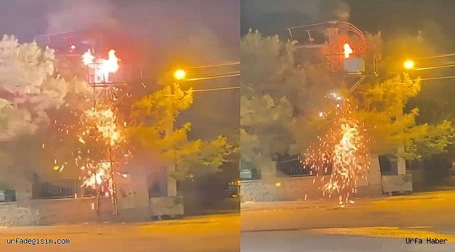 Siverek'te elektrik trafosu bomba gibi patladı
