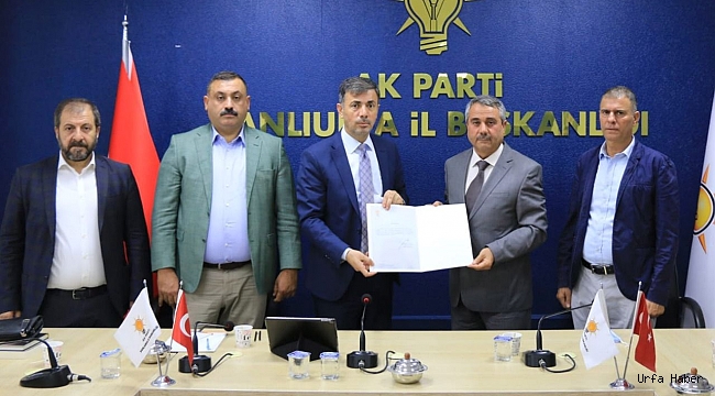 Şanlıurfa’da yeni başkan mazbatasını aldı
