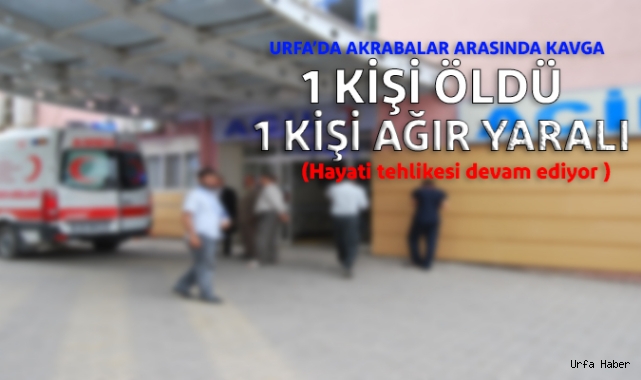 Şanlıurfa'daki kavgada 1 kişi hayatını kaybetti