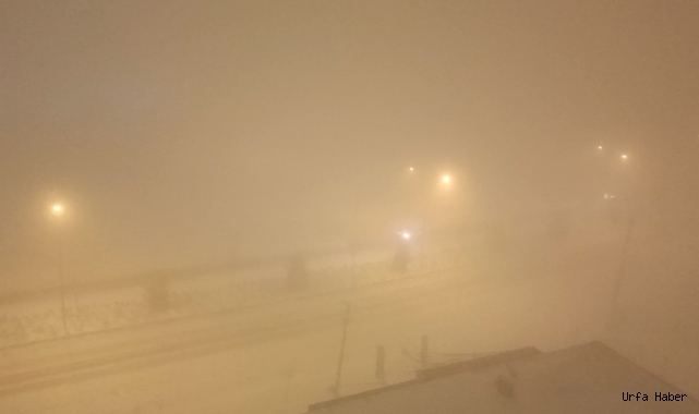 Urfa'da kar kaldığı yerden devam etti