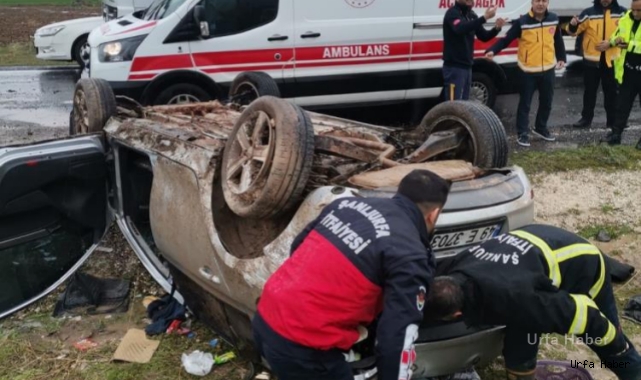 Siverek’te otomobil devrildi: Çok sayıda yaralı var!