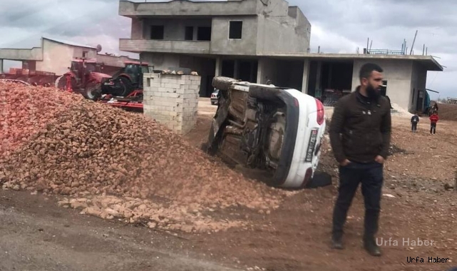 Urfa’da otomobil takla attı!
