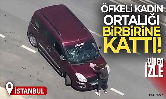 Kaza sonrasında kaçan sürücüye sinirlendi, taşla araca saldırdı
