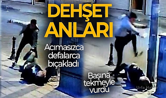 Tekirdağ'da dehşet anları kamerada: Acımasızca defalarca bıçakladı, başına tekmeyle vurdu