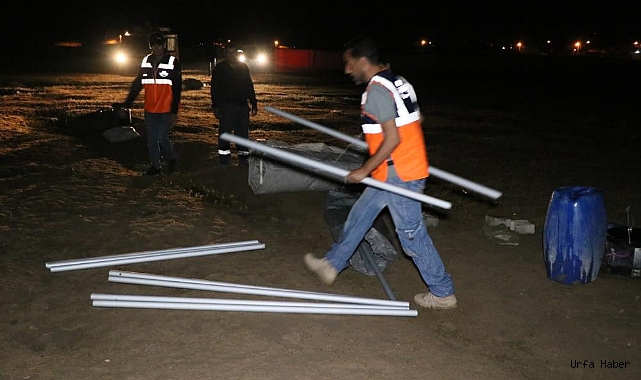 AFAD'tan  Urfalı mağdur aileye çadır desteği