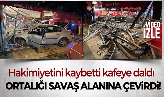 21 YAŞINDAKİ ALKOLLÜ SÜRÜCÜ KAFEYE DALDI